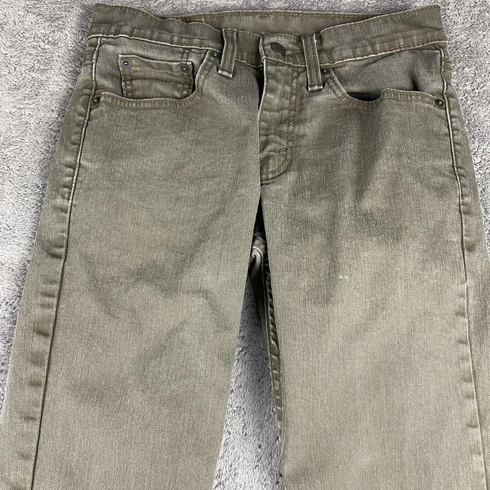 Levis 511 Slim‎ Straight Jeans Mens 29x32 Khaki Brown Low Rise